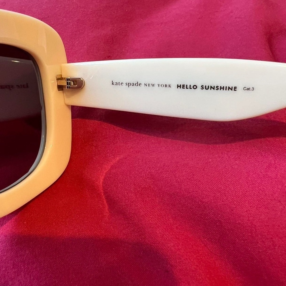 Kate Spade Ivory Josey Sunglasses with Black Lenses - Picture 2 of 5